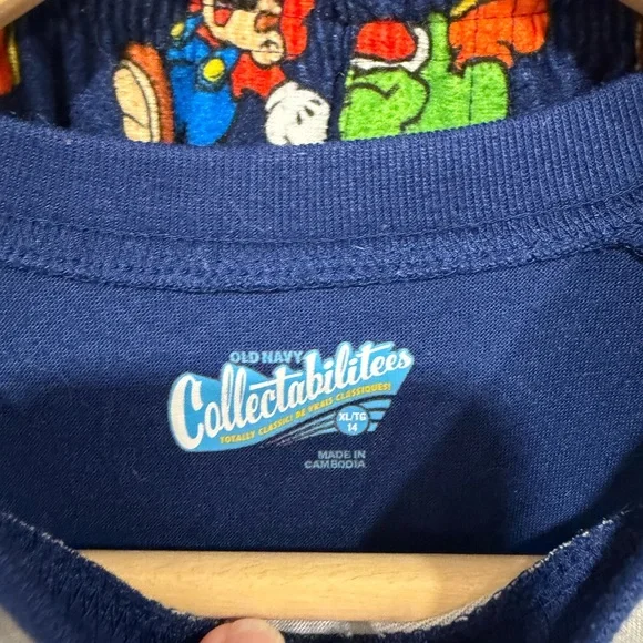 Nintendo Super Mario Kids Pajama Set - Navy and Gray - Picture 4 of 12